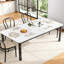 Table de salle à manger rectangulaire de style ferme moderne pour 6 à 8 personnes – Table spacieuse en bois et structure robuste en métal noir – Idéale pour la salle à manger, la cuisine ou le bureau – Noire-1668690888-1668690933-1668690943