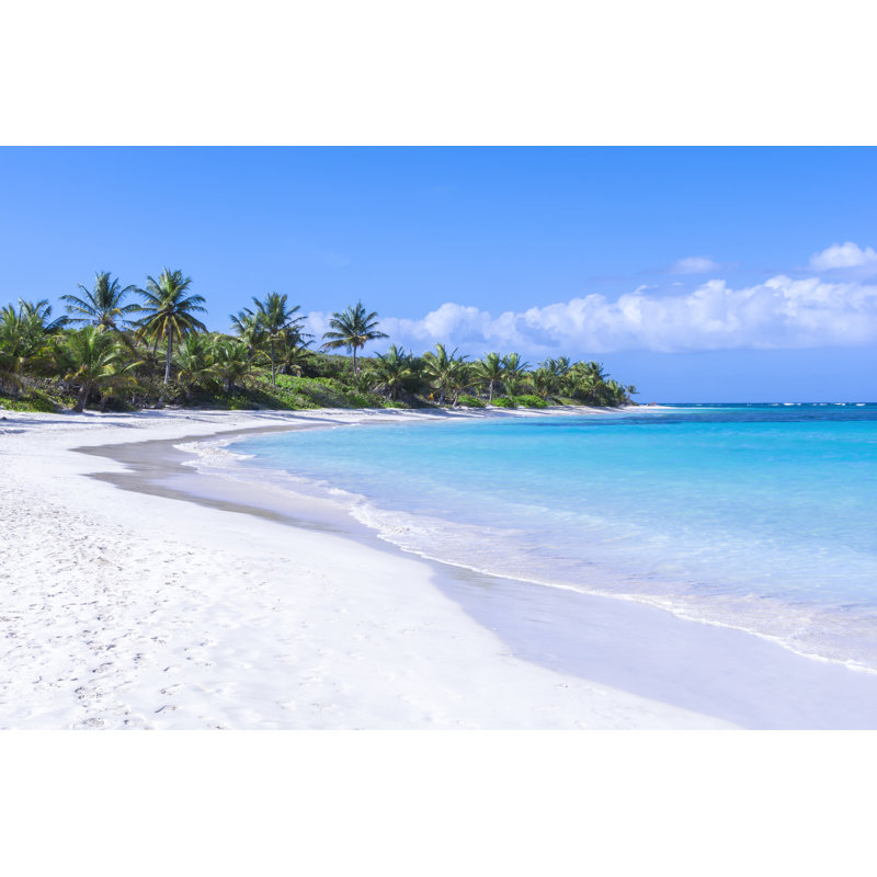 Caribbean Beach - Wrapped Canvas Print, 81cm H x 122cm W x 3.8cm D