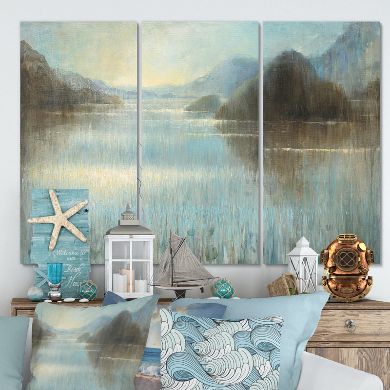 «Lake House Vue» par Lase House, reproduction d'art sur toile tendue, H 28 po x l 36 po x P 1 po