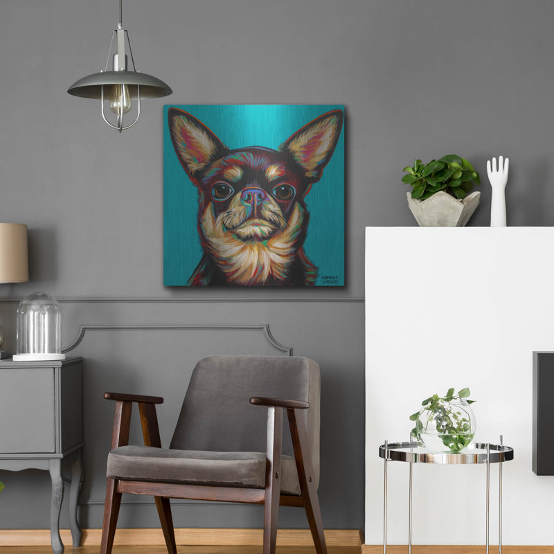 "Chihuahua bleu foncé" par Carolee Vitaletti, H 24 po x l 24 po