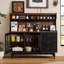 Buffet en noyer massif et bois manufacturé-95136941
