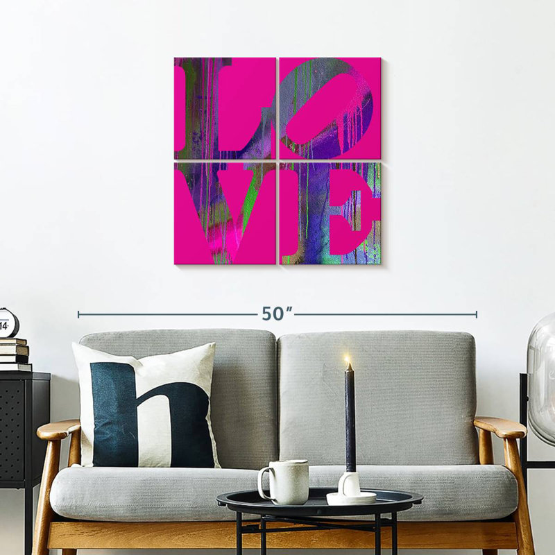 Tergel Love - rose, H 26 po x l 26 po