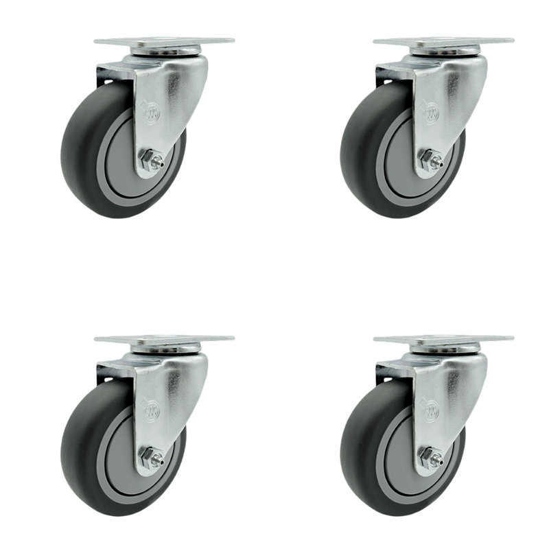 Ensemble de 4 roulettes pivotantes Rubbermaid