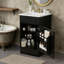 Meuble-lavabo de salle de bain avec lavabo, une porte et tablette réglable-360042507