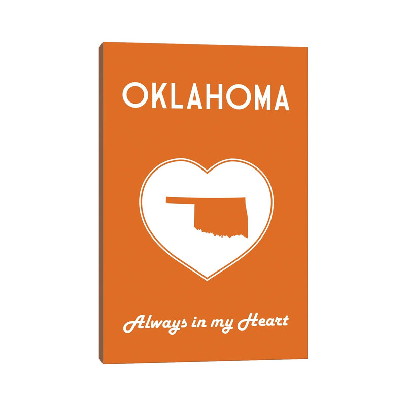 Oklahoma, Always In My Heart by Benton Park Prints - Print on Canvas, 101.6 cm H x 66.04 cm W x 3.175 cm D, Wrapped Canvas