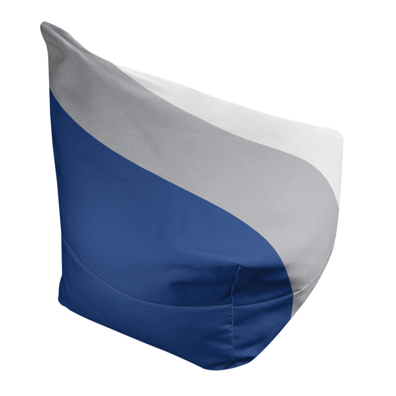 Bean Bag Cover, 2" x 38" x 42", Royal Blue/Gray/White