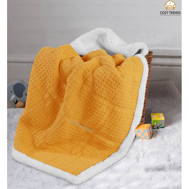 Couverture pour bébé 100% coton Bairagi, Moutarde