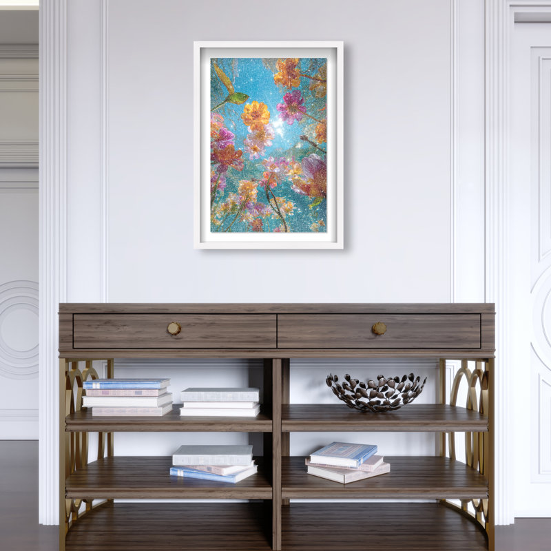 Liquid Bloom I Framed Graphic Art, 25.5"H x 17.5"W, White Shadowbox
