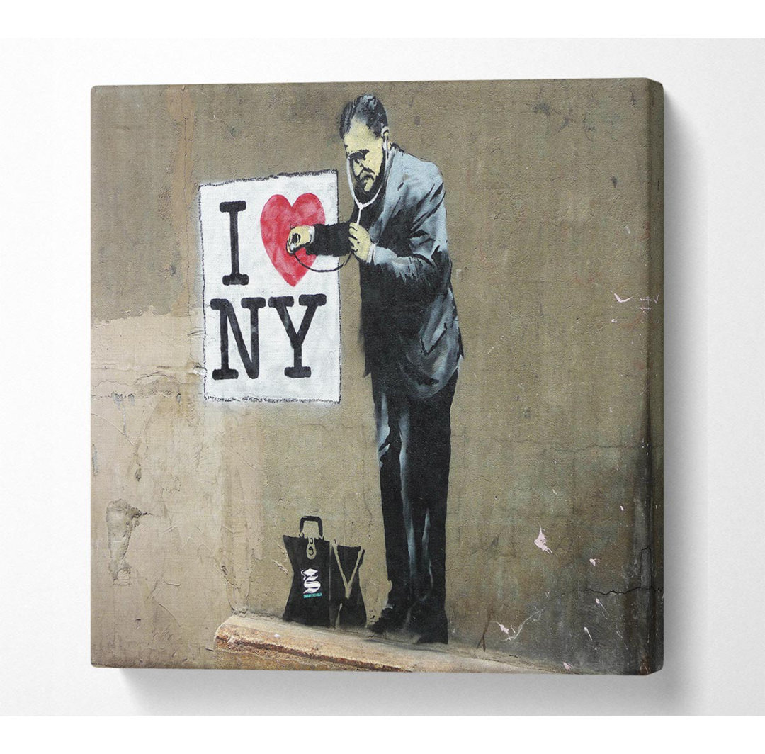 Zafiro I Love NY - Wrapped Canvas Kunstdrucke