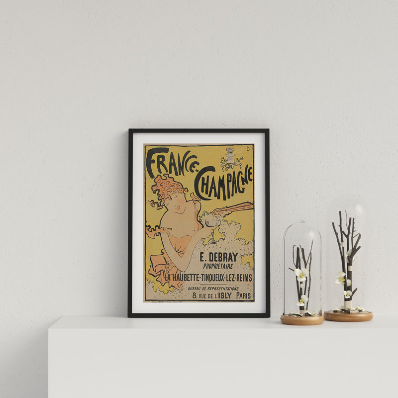 Vintage French Champagne by Vouvart - Single Picture Frame Print