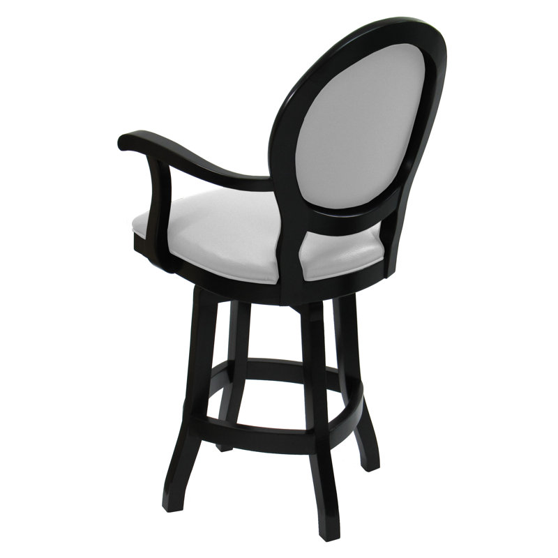 Tabouret de bar et de comptoir Farald, Tabouret de comptoir (siège d'une hauteur de 26 p, Blanc
