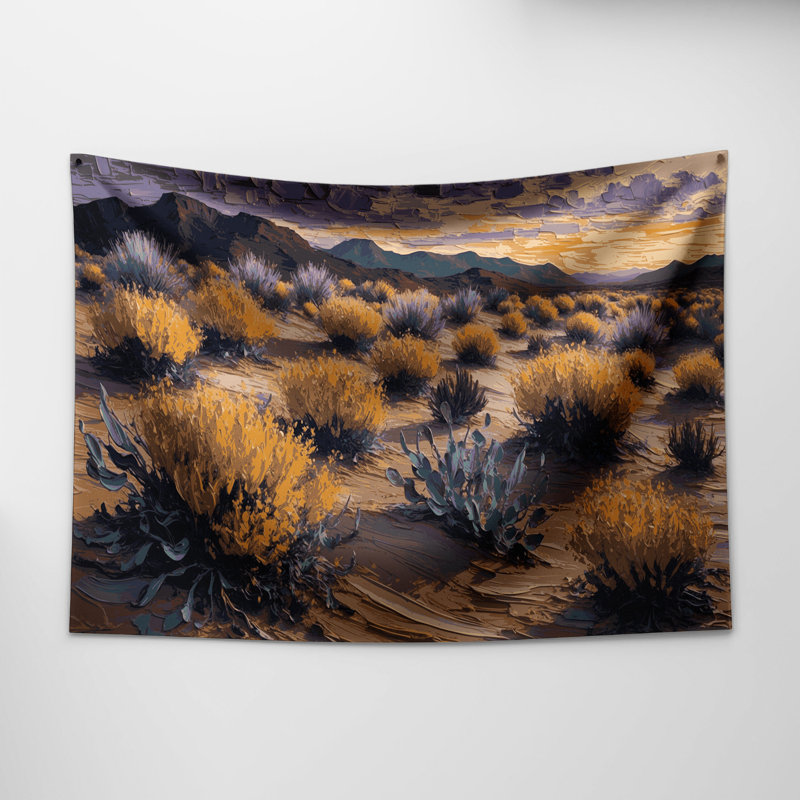 Tapisserie murale Southwestern Plants Brtlebush 153, 51 po x 60 po