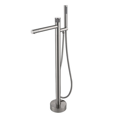 Topcraft Single Handle Floor Mounted Freestanding Tub Faucet with Handheld Shower