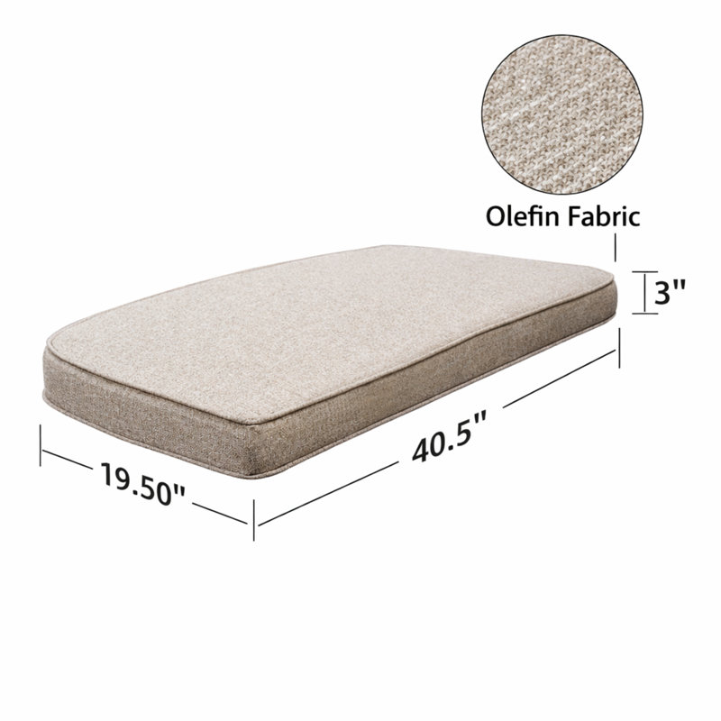 Coussin causeuse en oléfine - avoine, Gruau