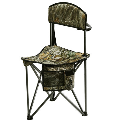 Extra Large Quick Folding Tripod Stool With Backrest Fishing Camping Chair With Carry Strap