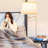 Brightech Madison Nightstand Side Table With Built In Lamp And USB Port