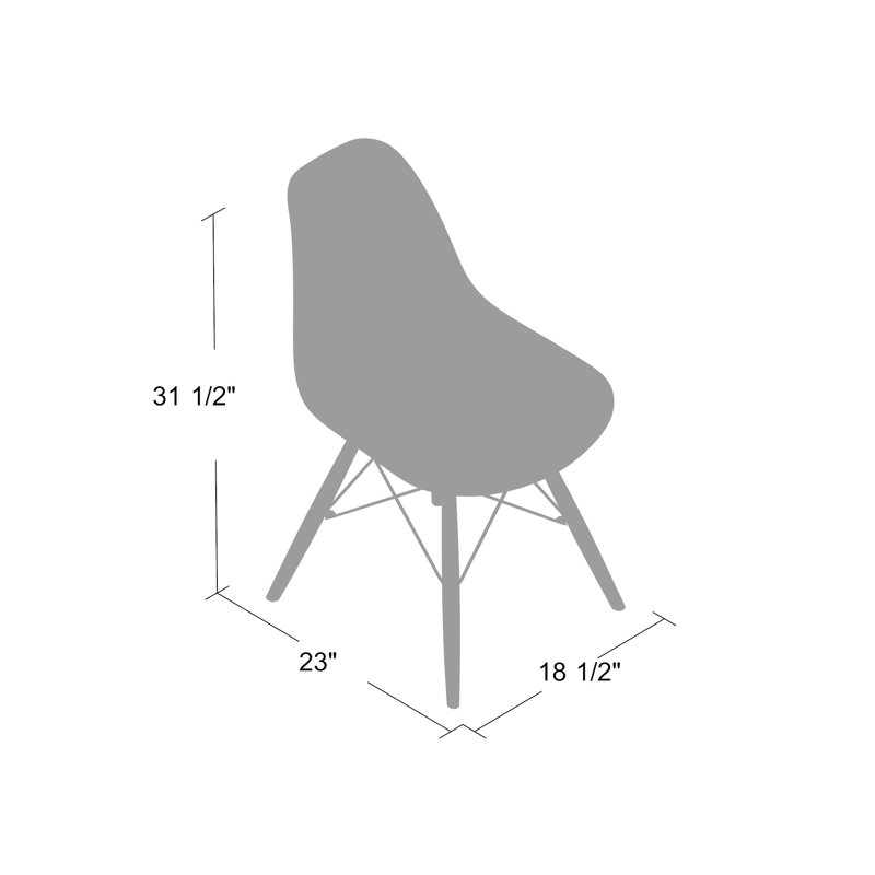 Chaise d'appoint Carden Crist, Gris carbone