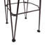 Bois industriel et métal de 2 - siège de mobilier de jardin, structure en fer thermolaqué résistant à l'eau, tabourets de bar à pieds inclinés pour l'extérieur