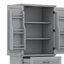 Armoire de rangement haute avec portes et tiroir, tablette réglable-113719205