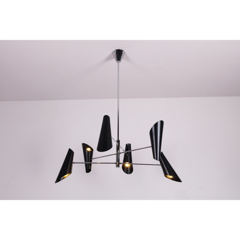 Lustre Dax, 22” Width x 18” Height, Rose brillant, Nickel brossé