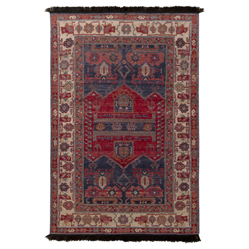 Burano Hand Knotted Wool Geometric Area Rug, Rectangle 10' x 14'