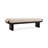 White Solid Wood Upholstered Bench-674379266