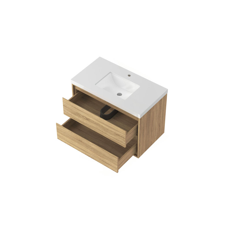 Armoire de salle de bain l 35,98 ", armoire murale avec lavabo pour salle de bain