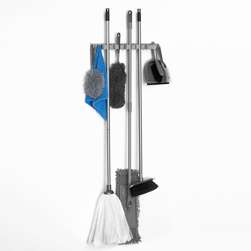 Stonge Mop and Broom holder, Grey