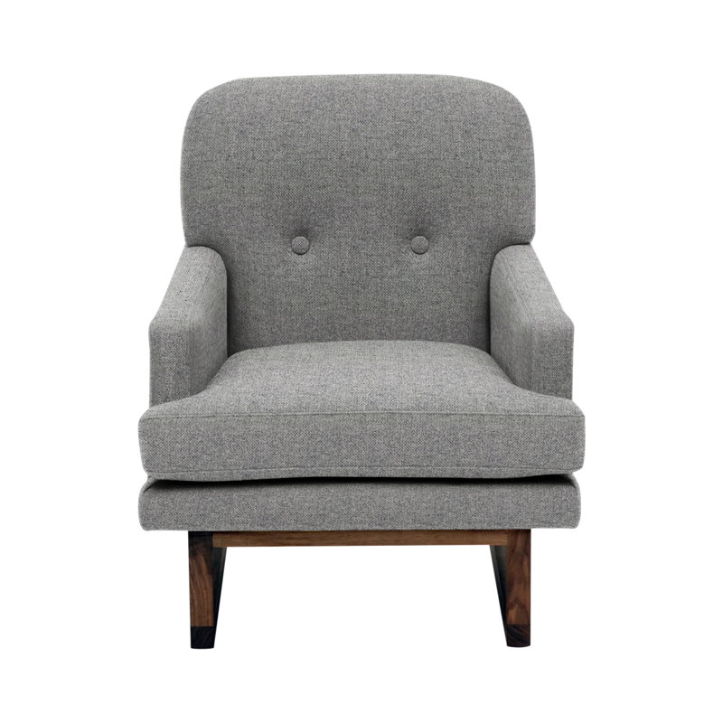 Melinda Tufted Armchair, Heather Gray