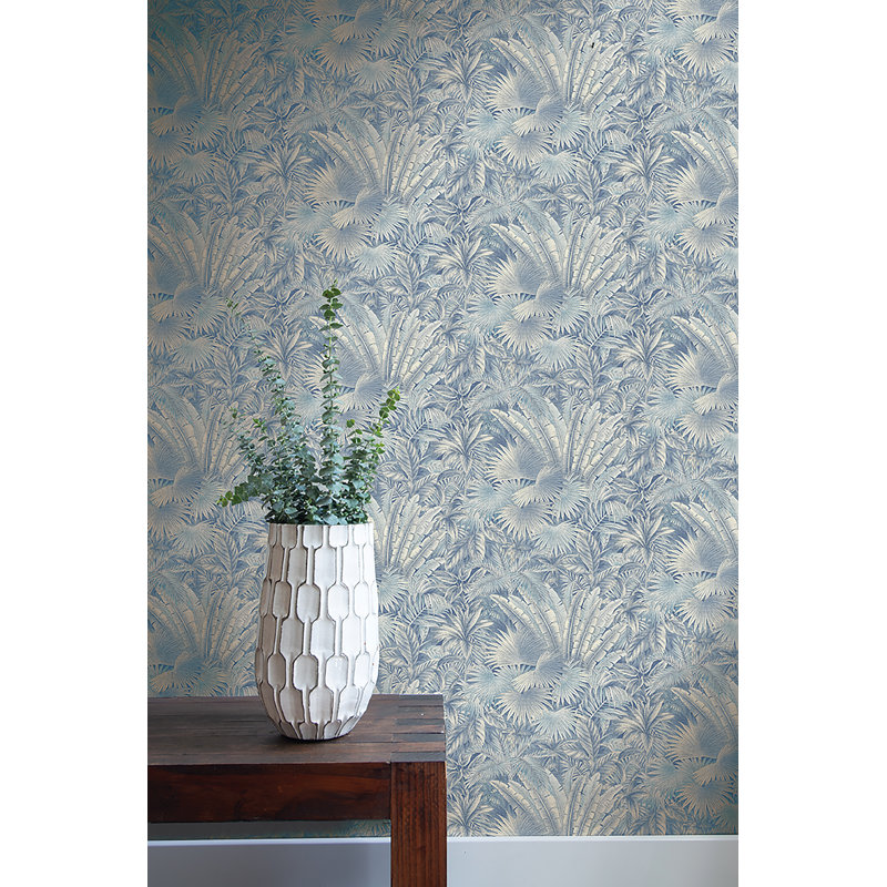 Tommy Bahama Bahamian Breeze Peel And Stick Wallpaper Roll, Azure