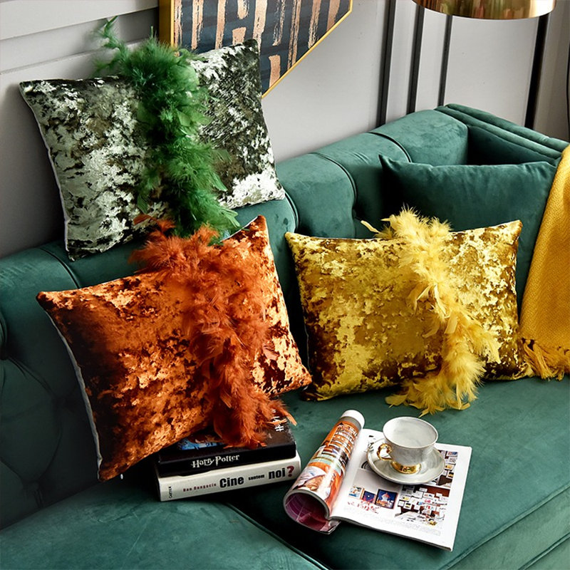 Linen Pillow Cover, Green