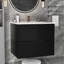 Armoire de salle de bain noire sans lavabo-123942519