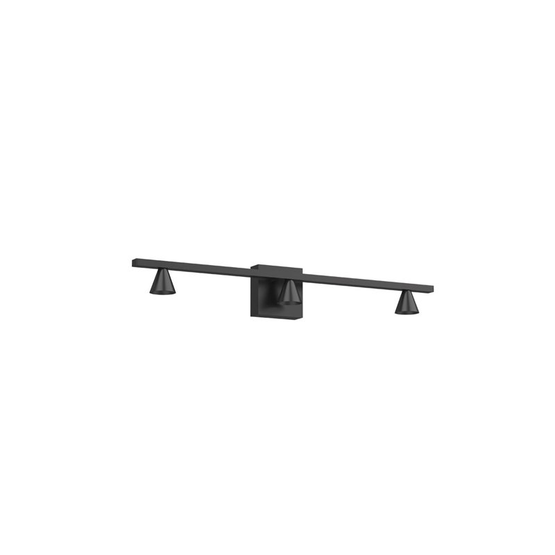 Dune 3-Light Black Dimmable LED Vanity Light, Energy Star