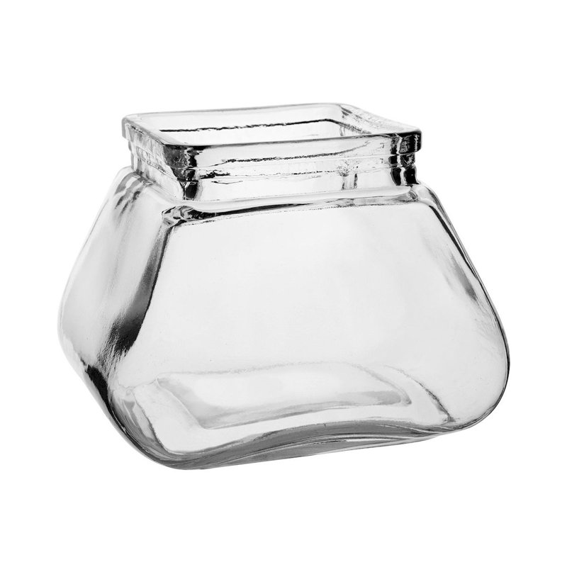 Vase en verre transparent Rosie Posie, H 4 po x l 5 po x P 4 po
