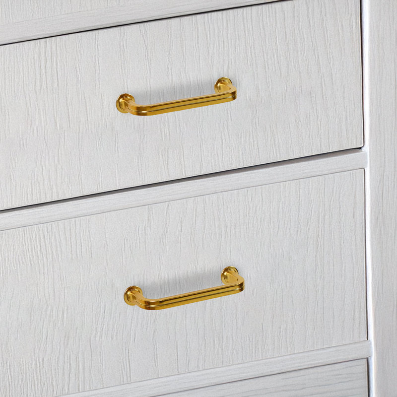 Ensemble de 4 poignées de tiroir Lumi Home Furnishings Classic, laiton, 3,75 po, Laiton, 3 3/4"