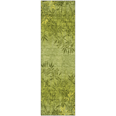 Premium Machine Washable Prisco Olive Rug