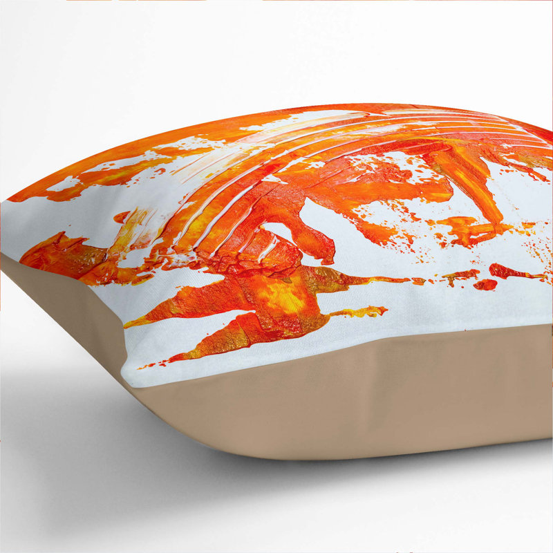 Abstract Square Throw Cushion, Stone, 40 x 40 cm
