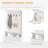 38" 3-In-1 Entryway Hall Tree With Storage Bench, Coat Rack With Four Hooks And Shoe Storage, White