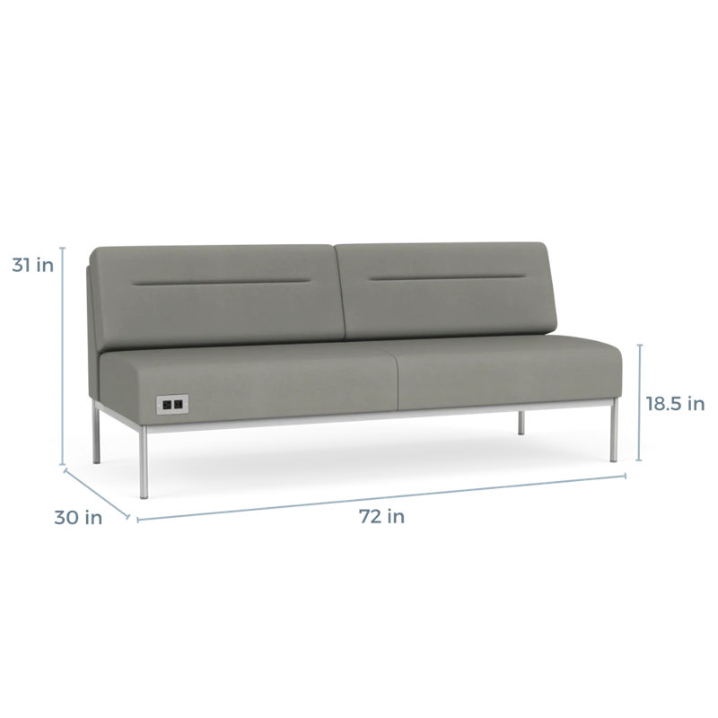 Canapé Darsey, Avec alimentation, Argent argent, Patriot Plus