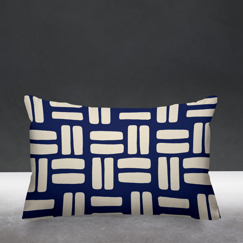 Coussin décoratif intérieur / extérieur Wright, Bleu marine