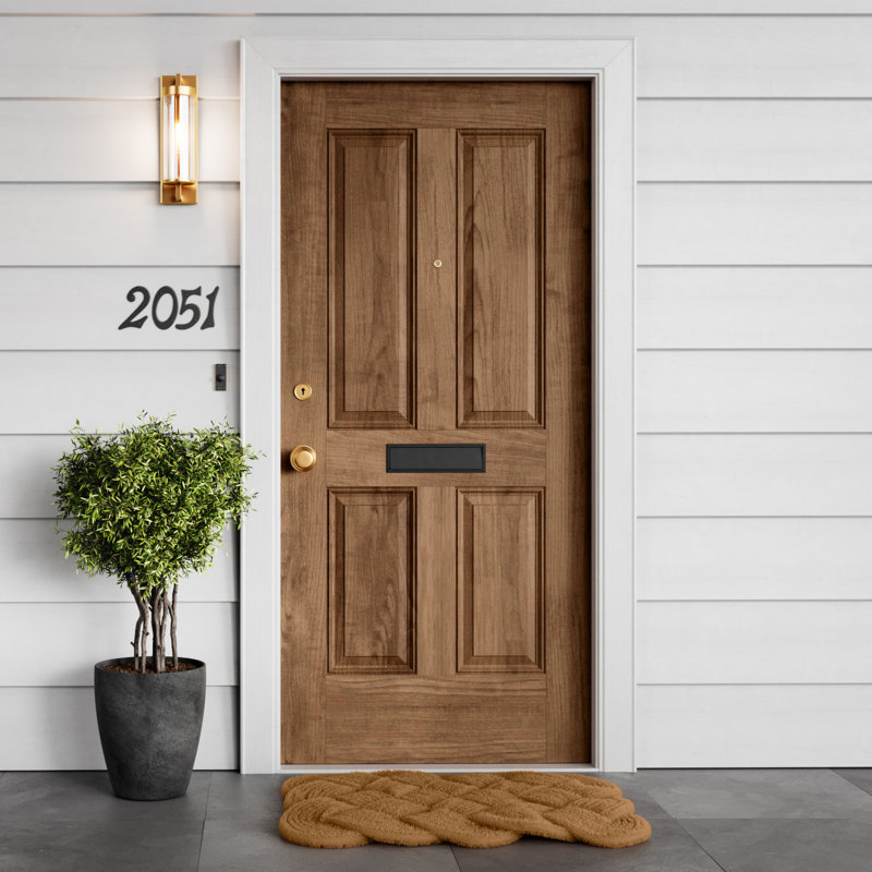 Black Iron 5-Inch House Number with Matching Screws