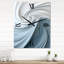 Horloge murale spirale abstraite blanche et bleue Zen Zephyr Spiral II-107281806