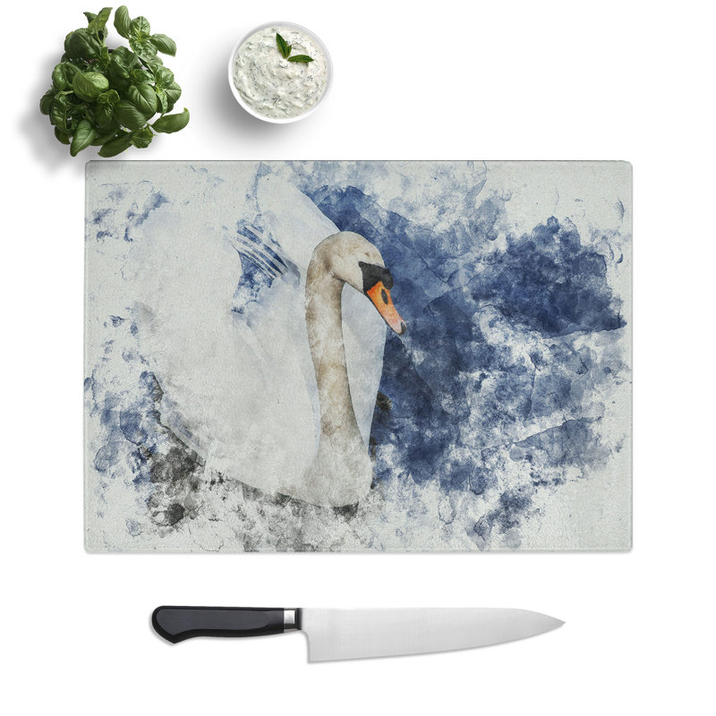 Swan Vol.2 Chopping Board, 28.5cm W x 39cm L