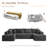Compression Packed 3-piece Cloud Modular Sectional Sofa In Boneless Corduroy – No Assembly Required-179541329