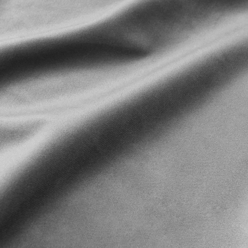 Chaise de travail ergonomique rembourrée en velours Alberson, Gris, Noir
