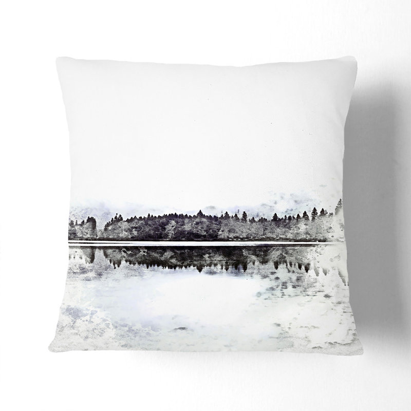 Square Throw Cushion, 40cm H x 40cm W x 15cm D, Black