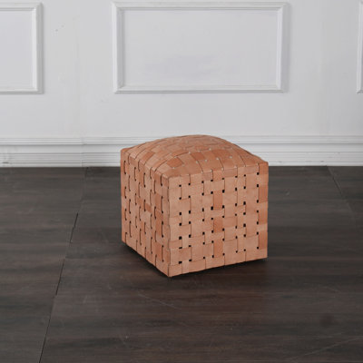Halcyon Handwoven Genuine Leather Ottoman