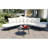 Ensemble de canapé d'extérieur courbé en demi-lune avec table basse, ensemble de conversation pour l'extérieur avec cadre en fer pour 6 personnes GO-896214878