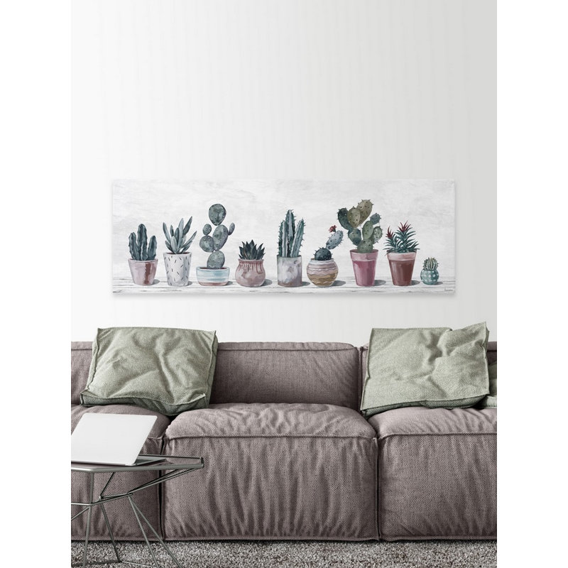 «Succulent Arrangement», reproduction sur toile tendue, H 5 po x l 15 po