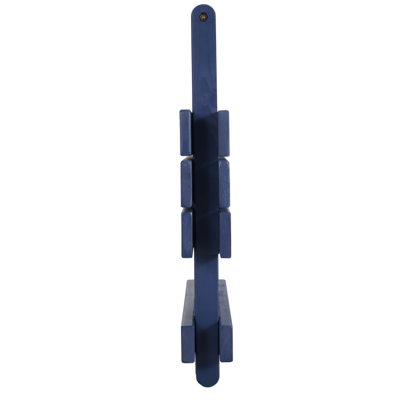 Yarnell Pine Foldable Outdoor Adirondack Chair, Navy Blue